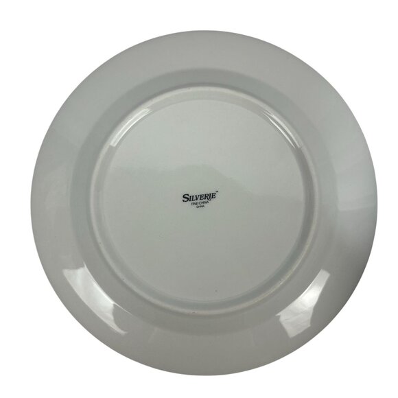 Vintage Silverie Sapphire Fine China Plate Pink & Blue Floral Platinum Trim - Picture 3 of 4